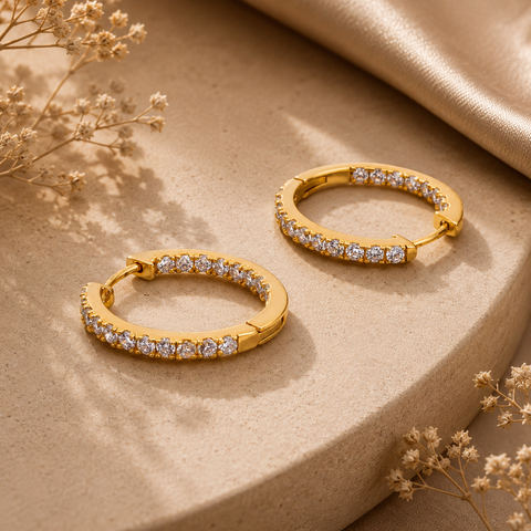 Iris Silver Zirconia Earrings