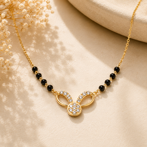Demi Silver Mangalsutra