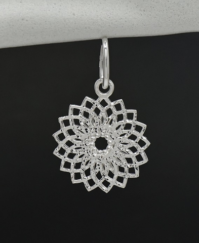 Ava Sterling Silver Floral Pendant