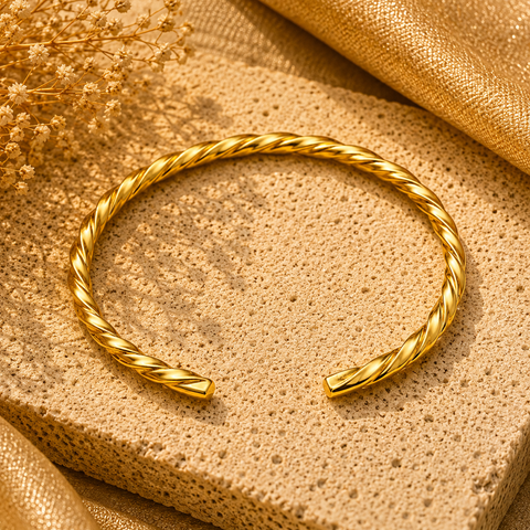 Ruby Silver Bangle Bracelet
