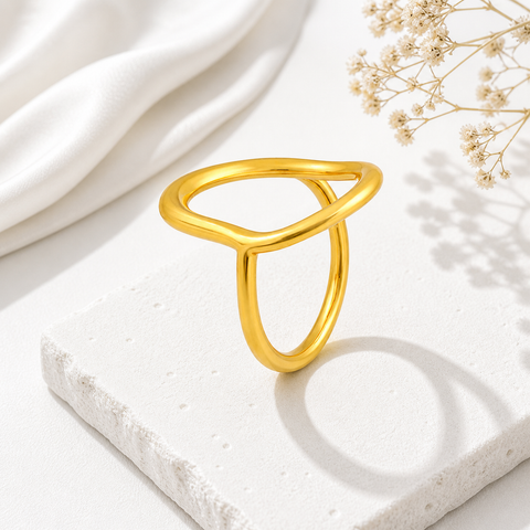 Ziva Silver Organic Adjustable Ring