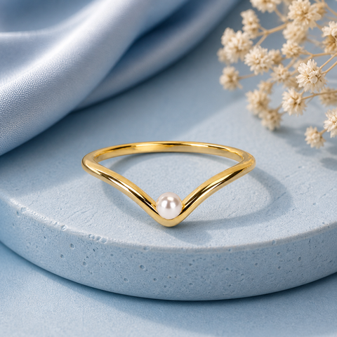 Anna Synthetic Pearl Adjustable Ring