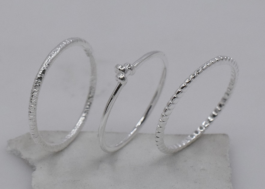 Lily Sterling Silver Elegant Ring Set