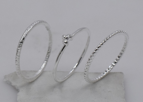 Lily Sterling Silver Elegant Ring Set