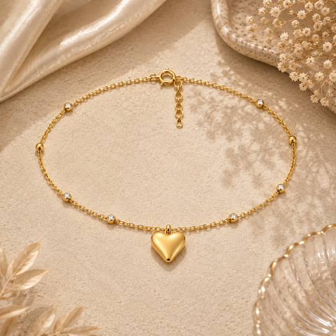 Iria Silver Anklet