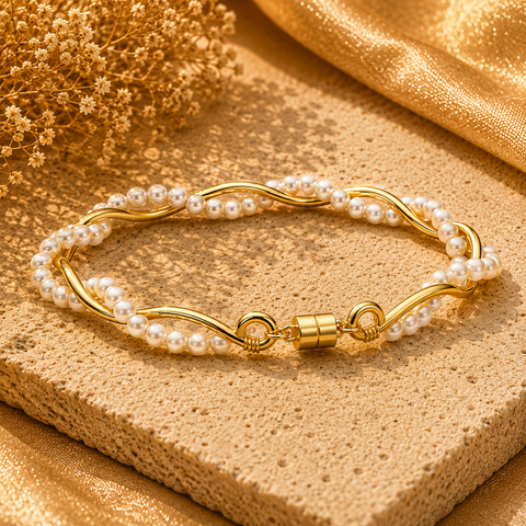 Evelyn Silver Pearl Bracelets