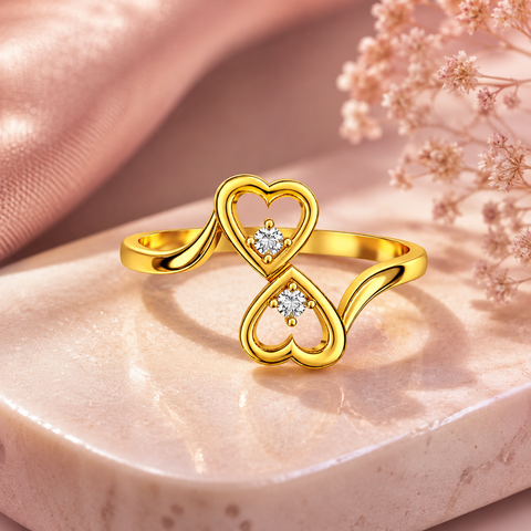 Nila Silver Heart Adjustable Ring