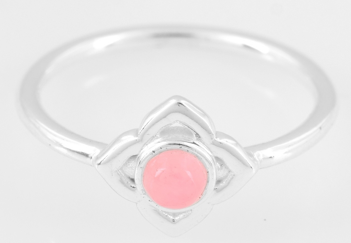 Anna Sterling Silver Rose Quartz Elegant Ring