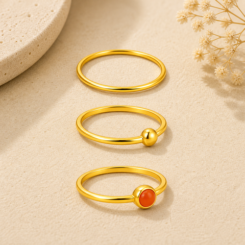 Nyra Silver Adjustable Ring Set