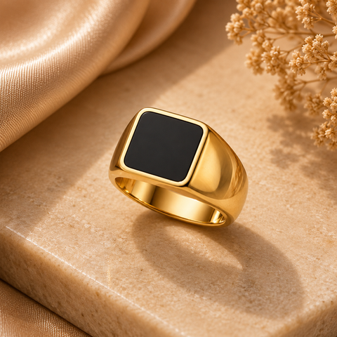 Rony Adjustable Silver Enamel Ring