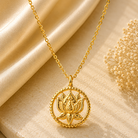 Luna Silver Lotus Pendant