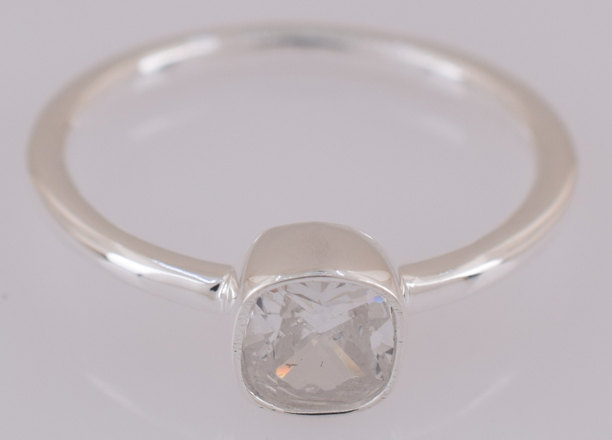 Ava Sterling Silver White Cubic Zirconia Ring