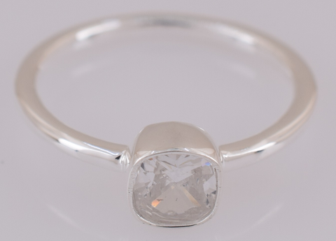 Ava Sterling Silver White Cubic Zirconia Ring