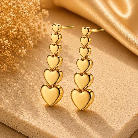 Veda Silver Heart Earrings