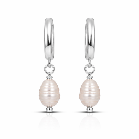 Zeni Silver Pearl Earring