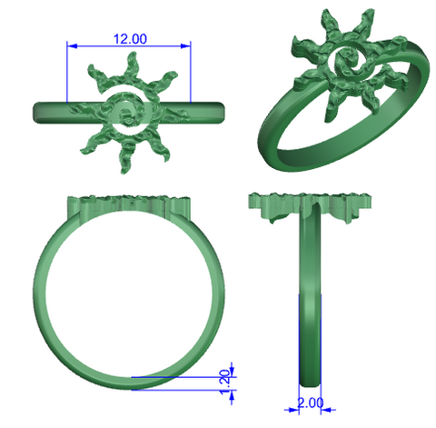 Luna Sterling Silver Elegant Ring