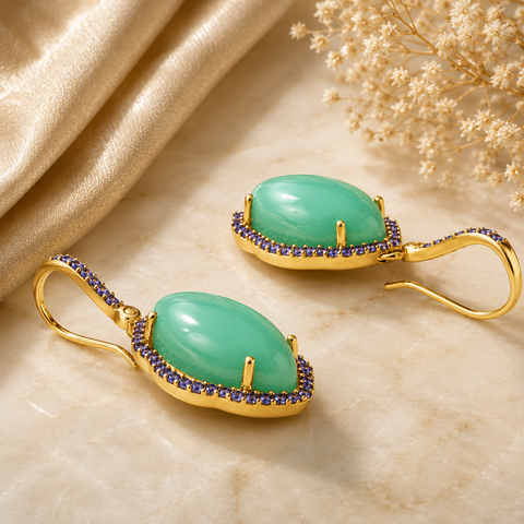 Zova Silver Chalcedony Earrings
