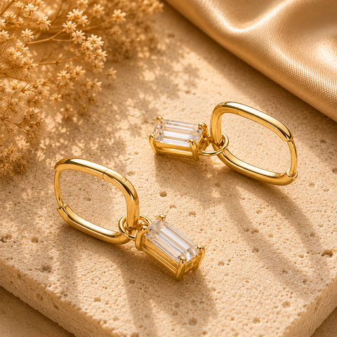 Luni Silver Zirconia Earrings