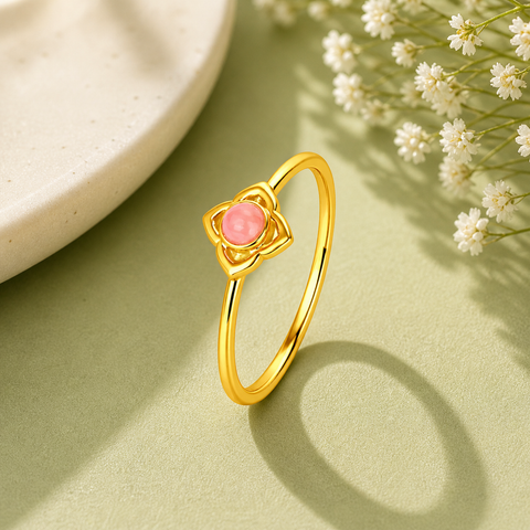 Anna Silver Quartz Adjustable Ring