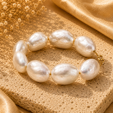 Zeni Silver Pearl Bracelets