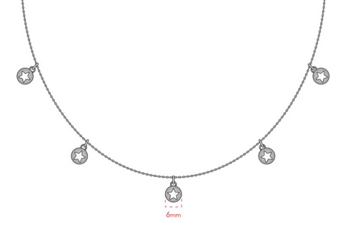 Ava Sterling Silver Elegant Star Necklace