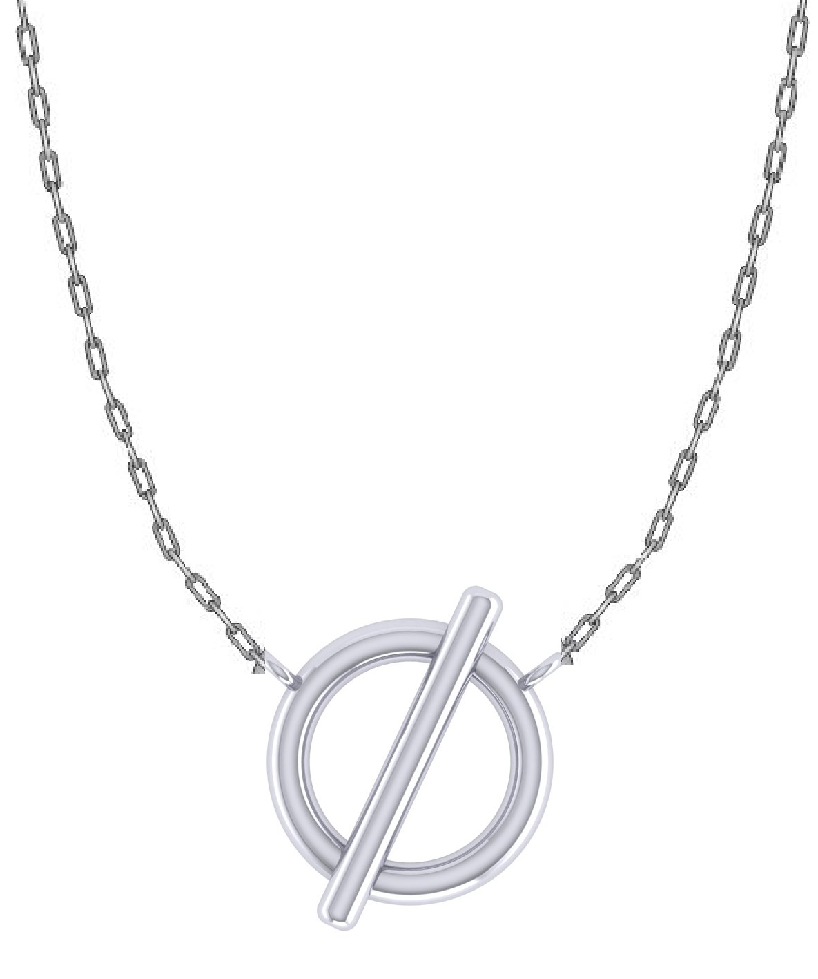 kate Sterling Silver Elegant Toggle Necklace