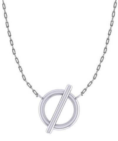 kate Sterling Silver Elegant Toggle Necklace