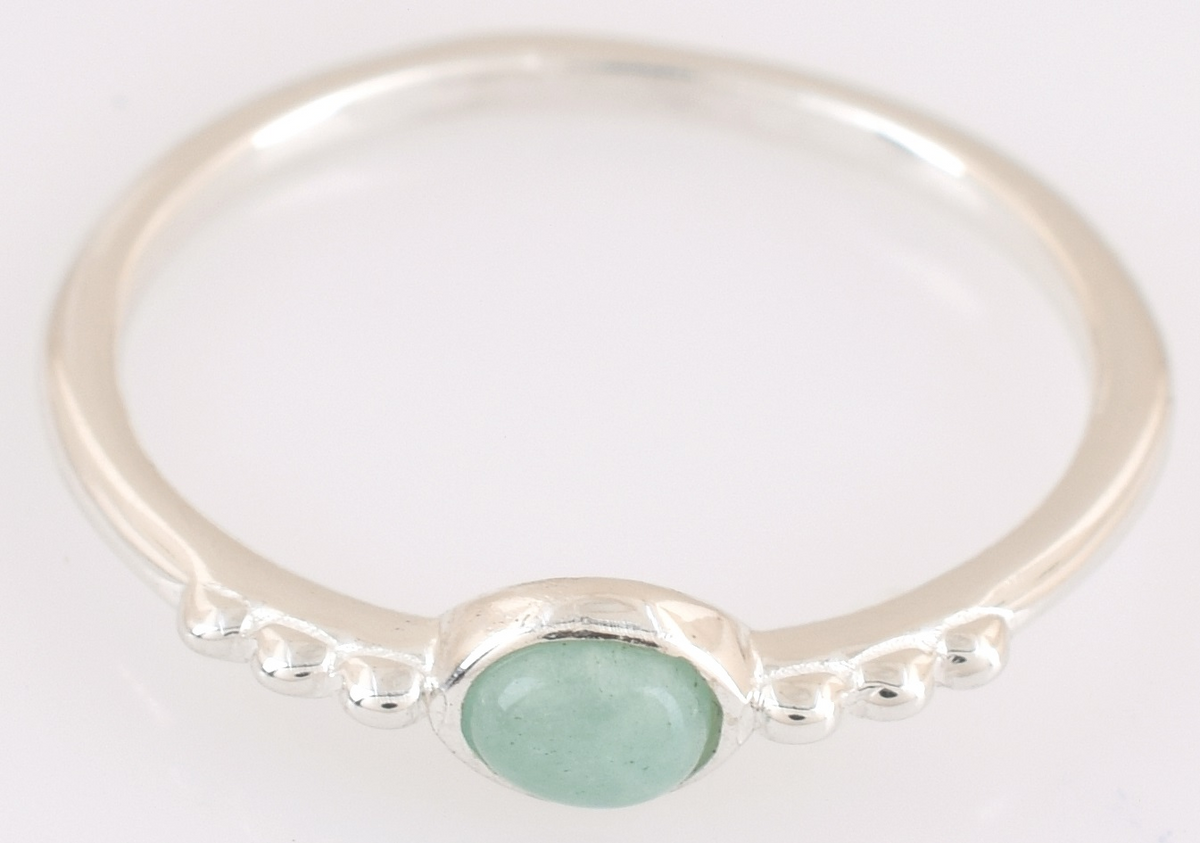 Anna Sterling Silver Oval Amazonite Ring