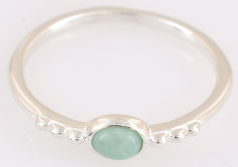 Anna Sterling Silver Oval Amazonite Ring