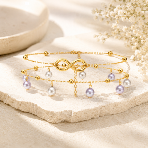 Eimi Silver Pearl Anklet