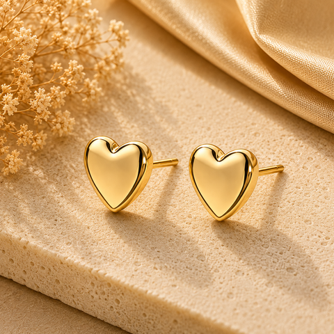 Uma Silver Heart Earrings