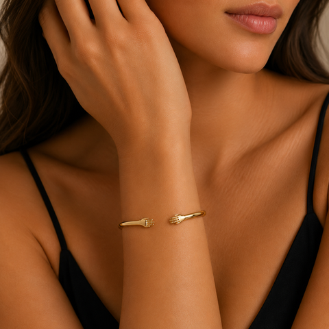Axra Silver Cuff Bangle