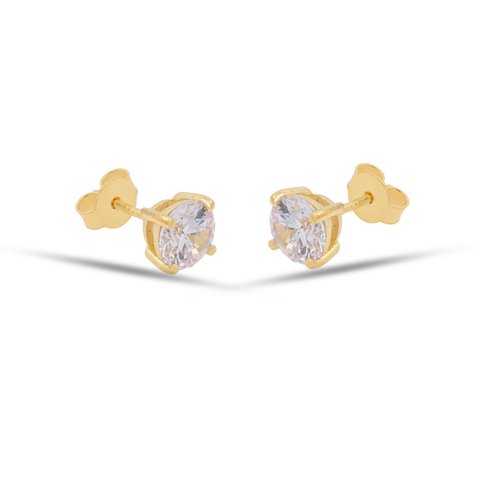 Nora Gold Plated Lab Grown Diamond Stud Earrings