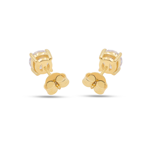 Nora Gold Plated Lab Grown Diamond Stud Earrings