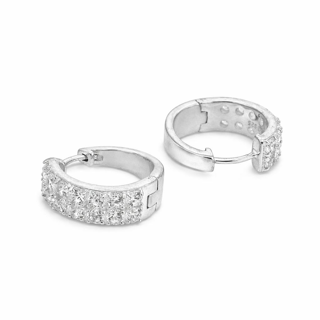 Lina Sterling Silver Elegant Huggies Earrings