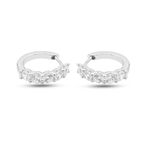 Ava Sterling Silver Lab Grown Diamond Stud Earrings