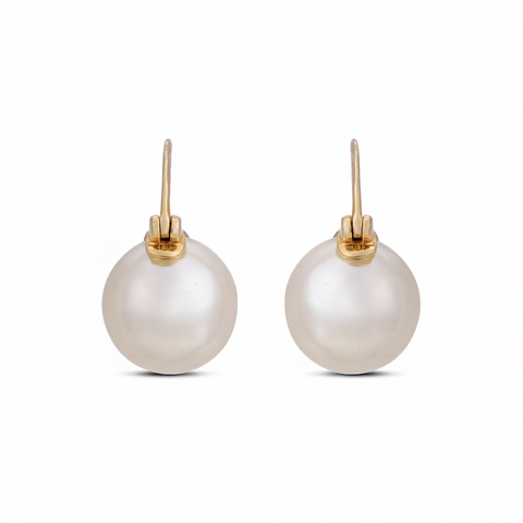 Sara Silver Pearl Earrings