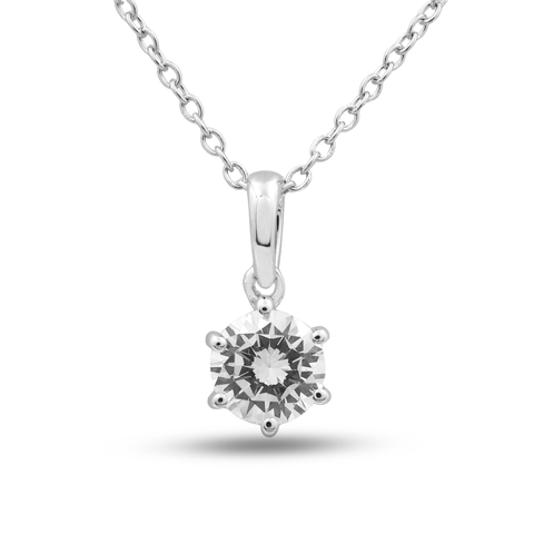 Ava Sterling Silver Lab Grown Diamond Necklace