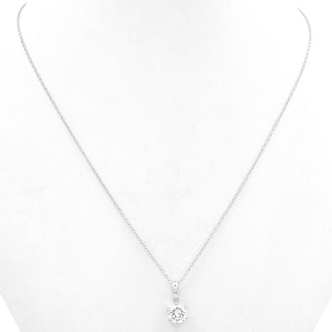 Ava Silver Diamond Necklace