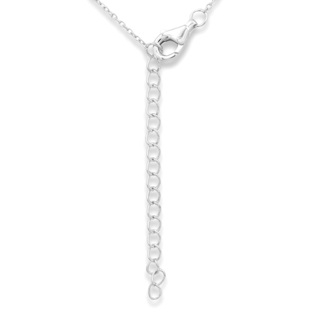 Ava Sterling Silver Round Lab Grown Diamond Necklace