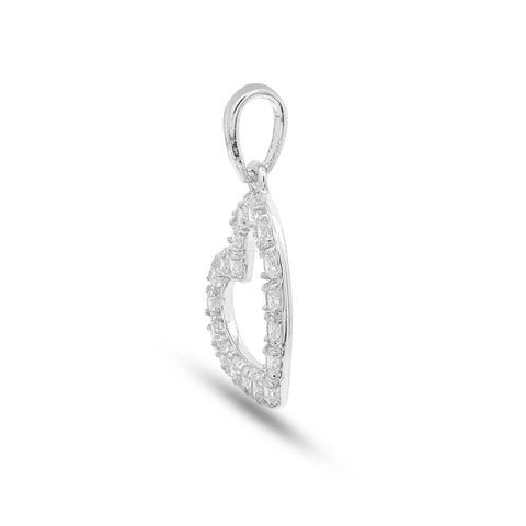 Mia Sterling Silver Lab Grown Diamond Pendant