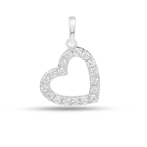 Mia Sterling Silver Lab Grown Diamond Pendant