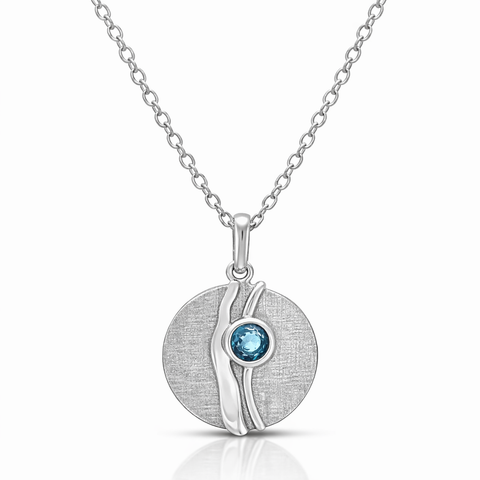 Lila Silver Topaz Pendant