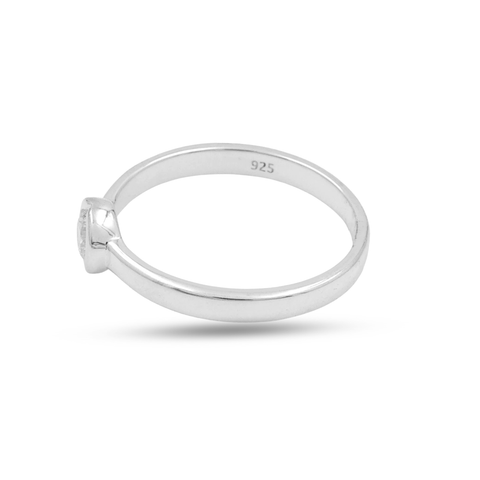 Anna Sterling Silver Lab Grown Diamond Ring