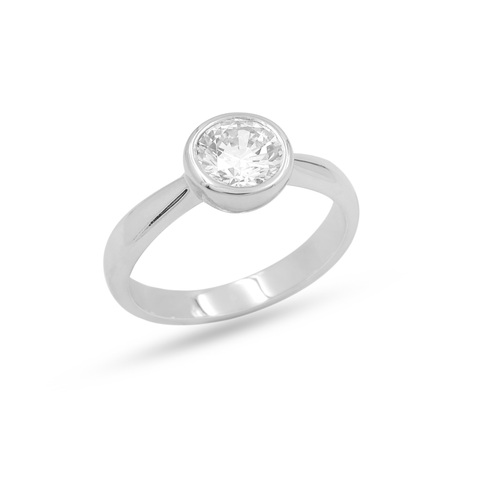 Mia Sterling Silver Lab Grown Diamond Ring