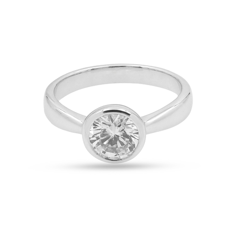 Mia Sterling Silver Lab Grown Diamond Ring