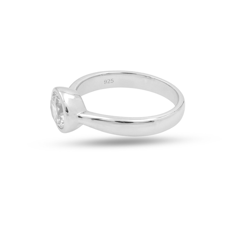 Mia Sterling Silver Lab Grown Diamond Ring