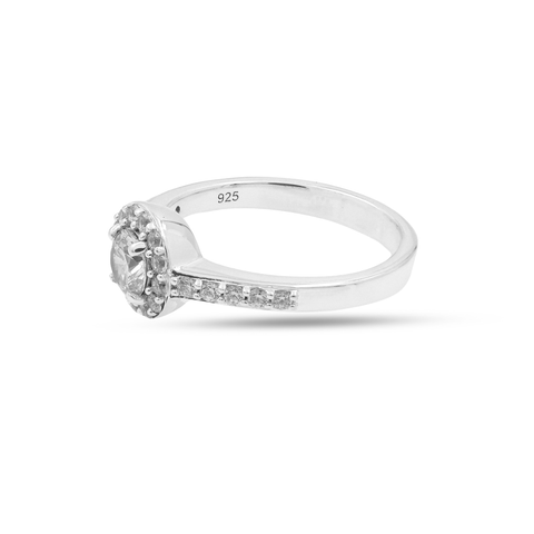 Mia Sterling Silver Lab Grown Diamond Ring