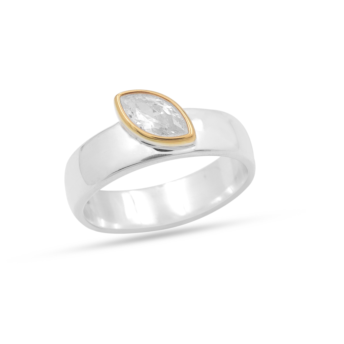 Mia Two Tone Marquise Lab Grown Diamond Ring