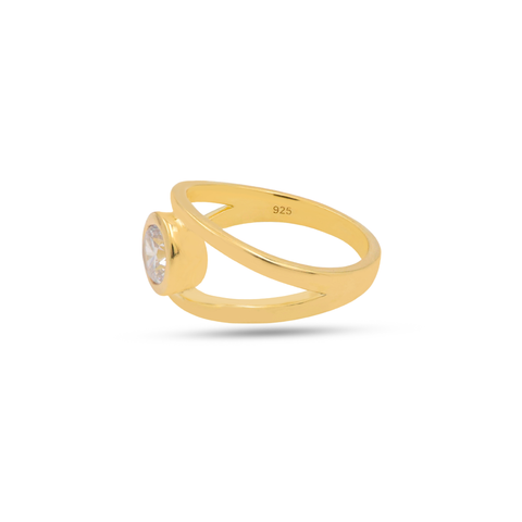 Mia Gold Plated Lab Grown Diamond Ring